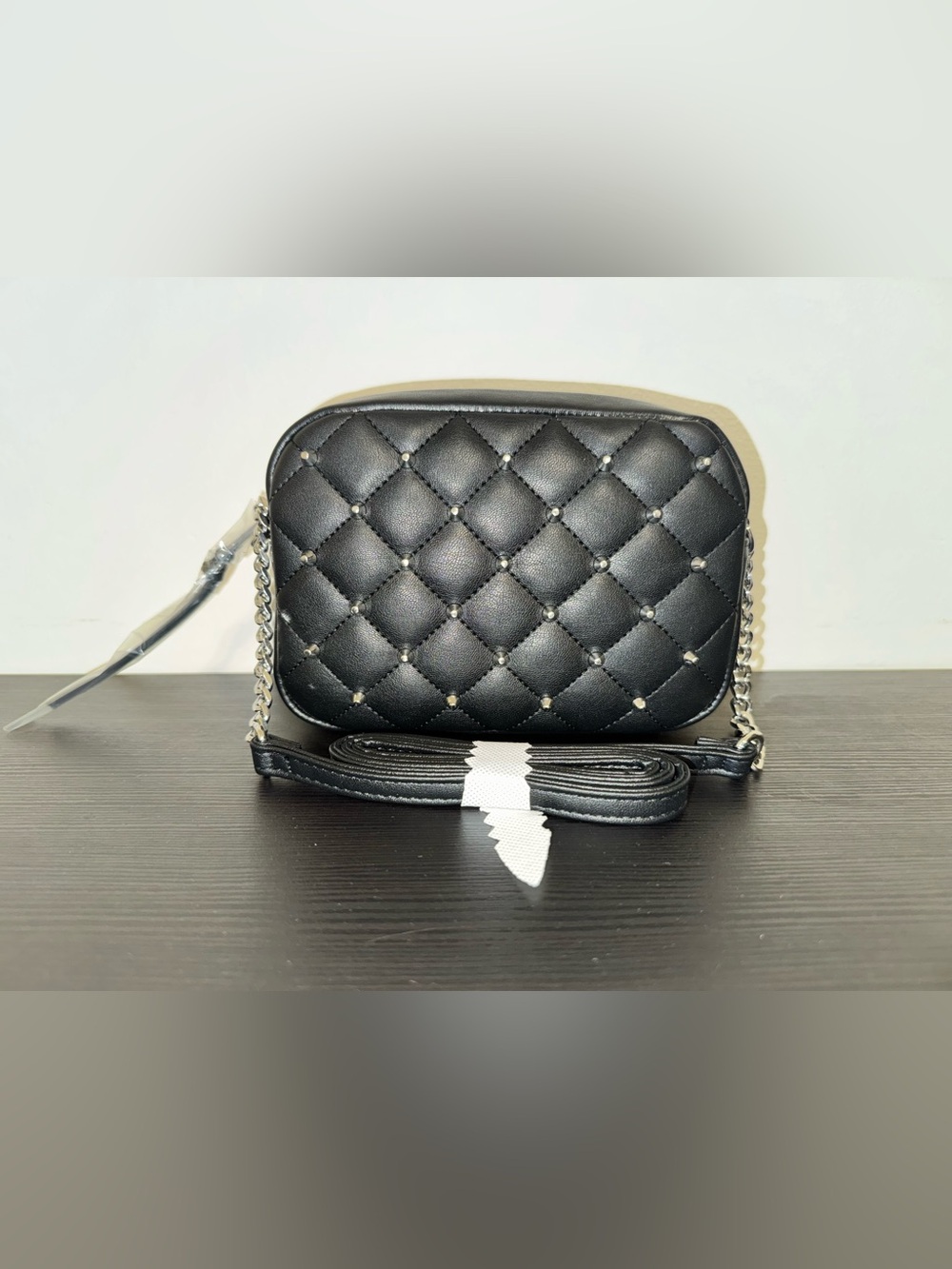 Rebecca Minkoff Black Quilted Crossbody with Chain Strap